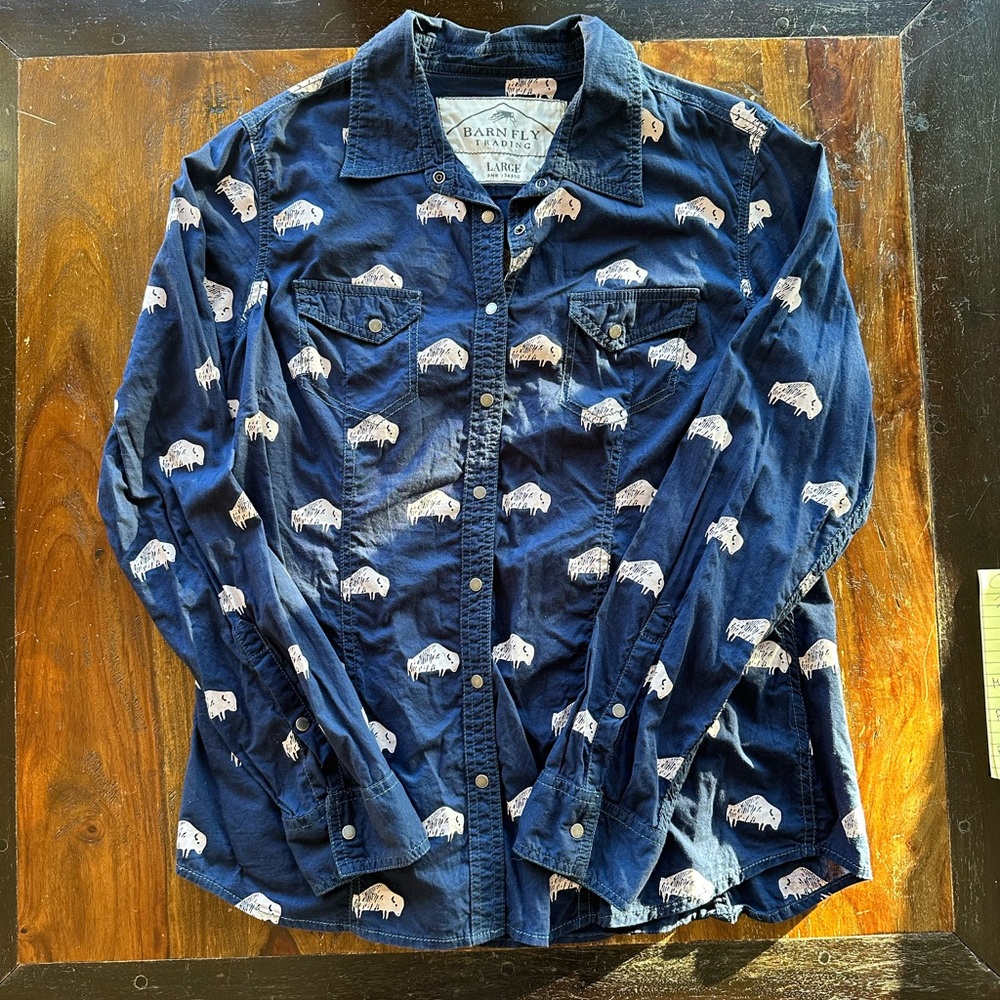 Barnfly Buffalo Button Down Shirt